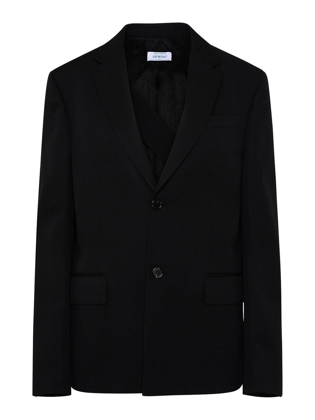 black blazer off white