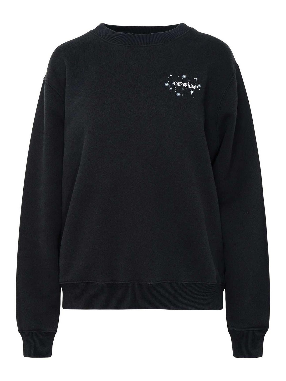 Shop Off-white Sweatshirt Bling Stars Arrow In Black