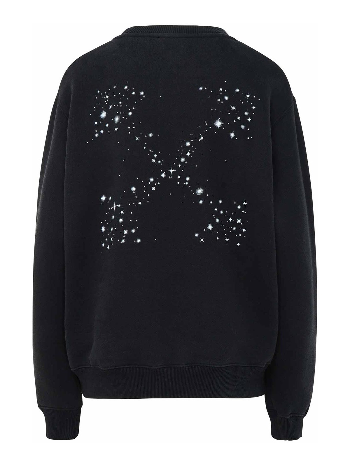 Shop Off-white Sweatshirt Bling Stars Arrow In Black