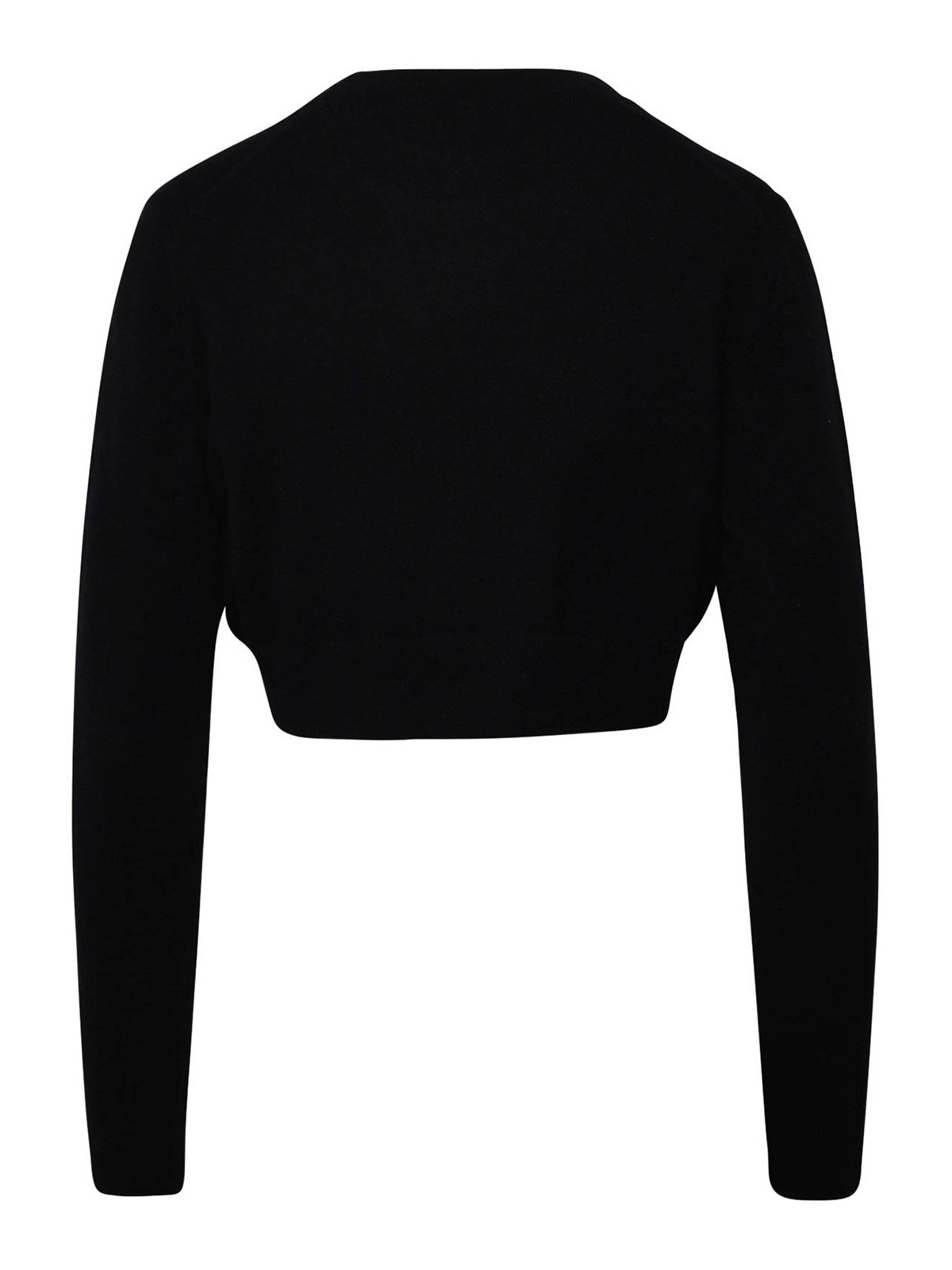Shop Patou Cropped Pullover In Black