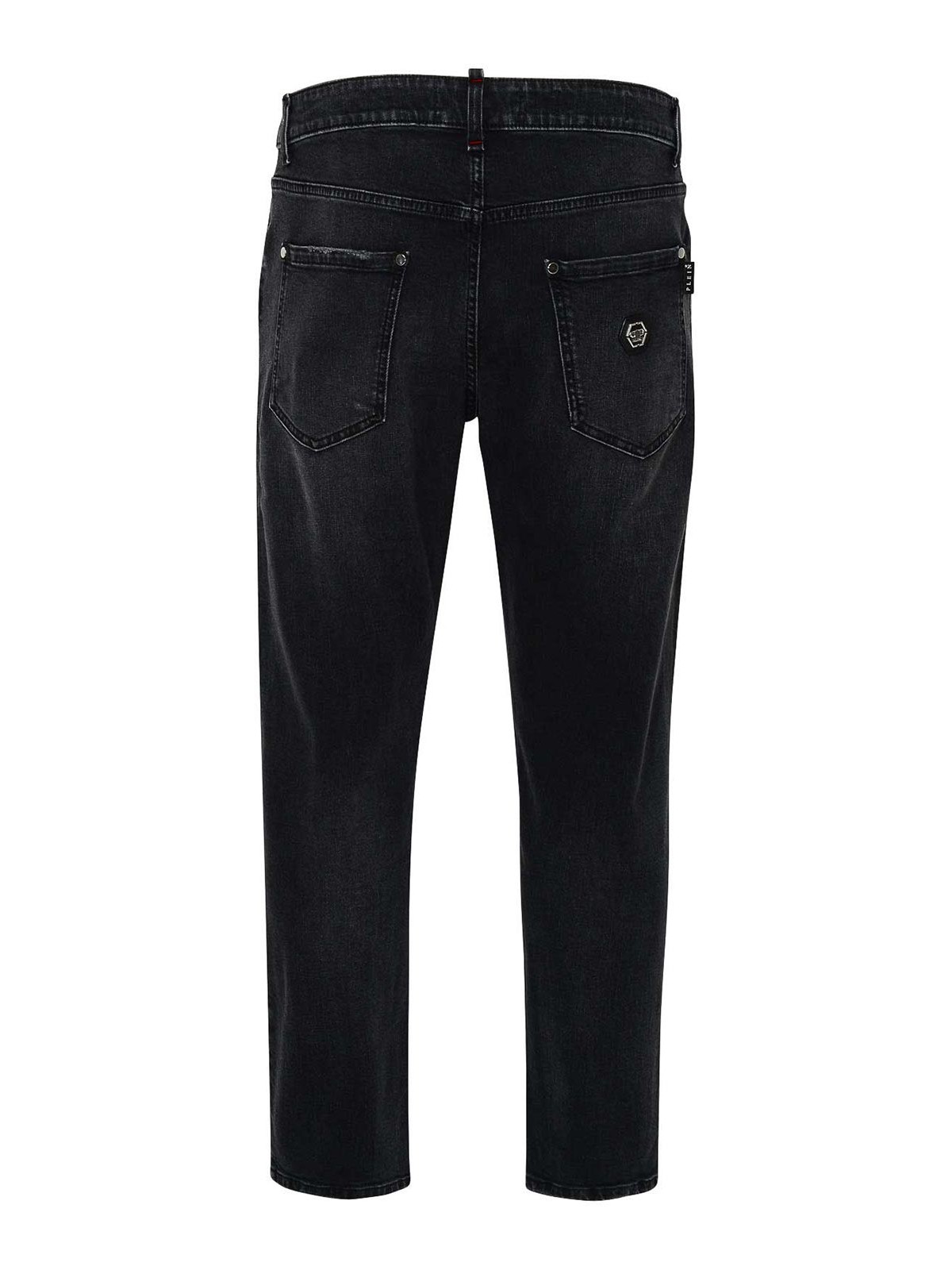 Shop Philipp Plein Jeans Detroit In Black
