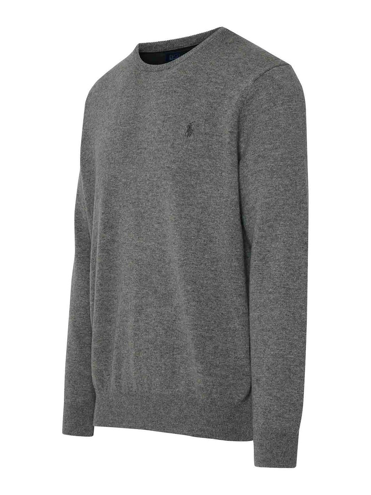 Shop Polo Ralph Lauren Wool Pullover In Grey