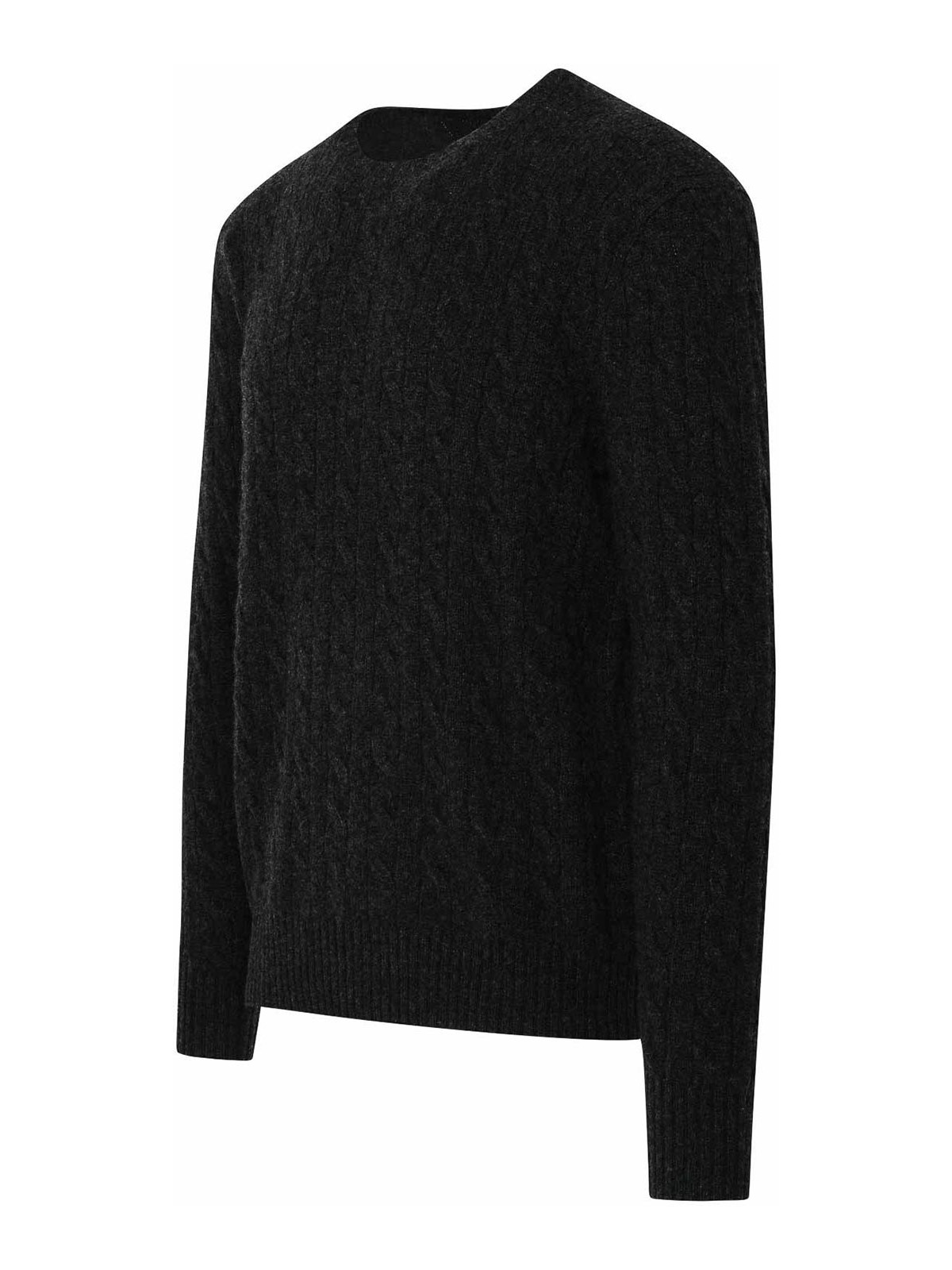 Shop Polo Ralph Lauren Cable Knit In Grey