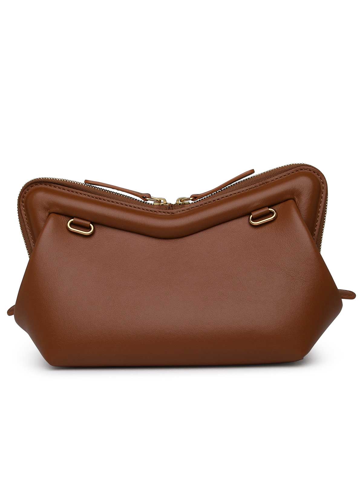 Shop Mansur Gavriel Leather Bag In Brown