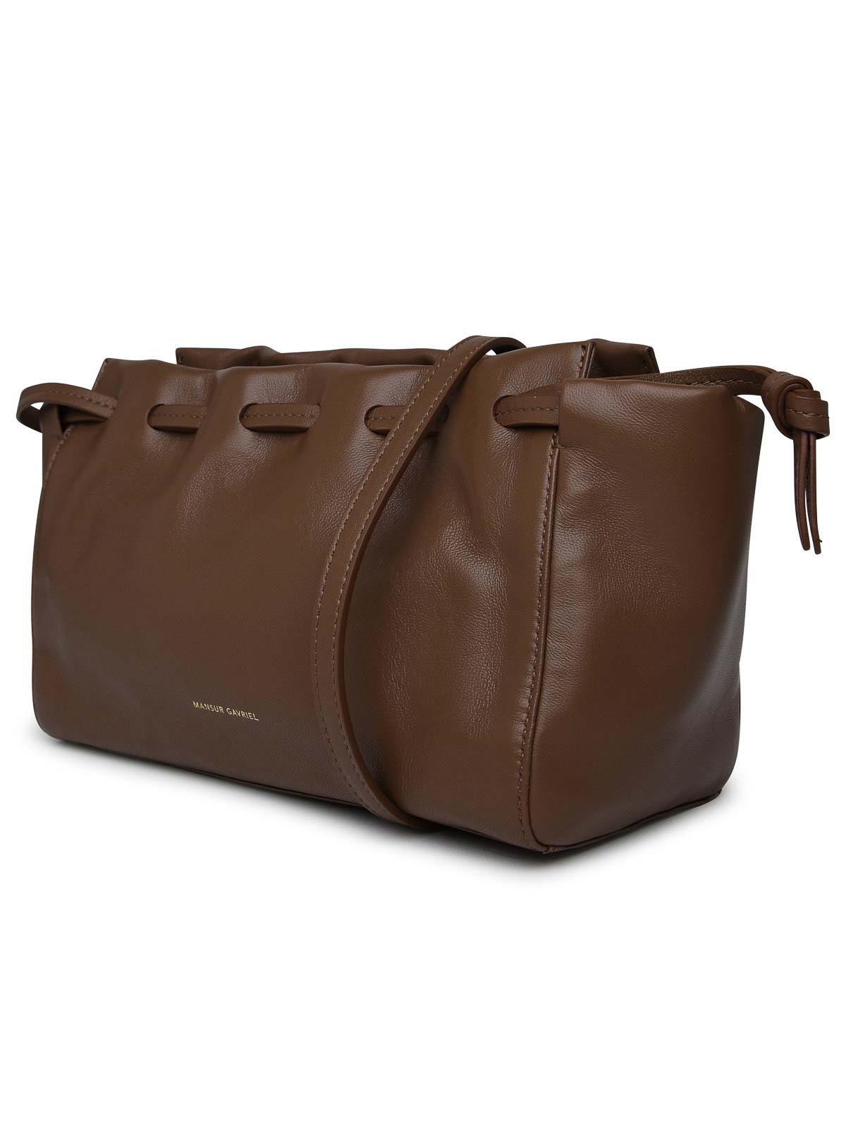Shop Mansur Gavriel Bloom Small Shoulder Bag In Brown