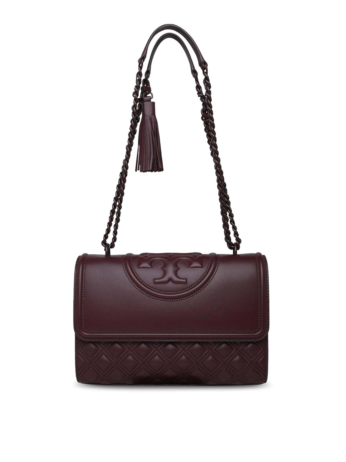 Tory Burch Tracolla Fleming In Dark Red
