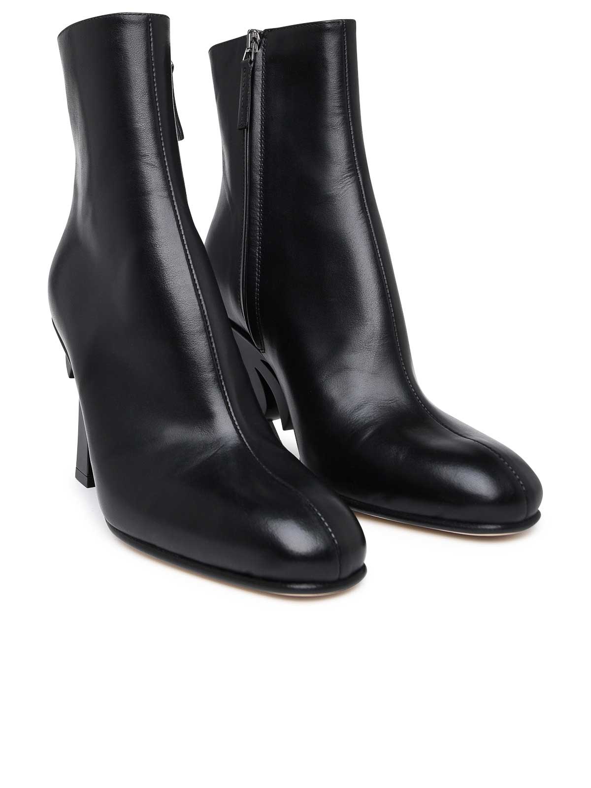 Shop Palm Angels Leather Boots Palm In Negro