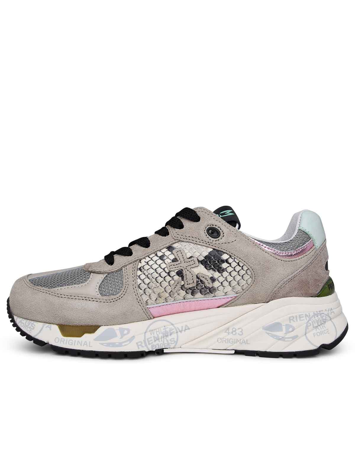 PREMIATA Sneaker Mased Camouflage – Beige/Sabbia – Modello MASED 7004 – Suola 4 Cm – Ispirata Agli Anni '90 - 3