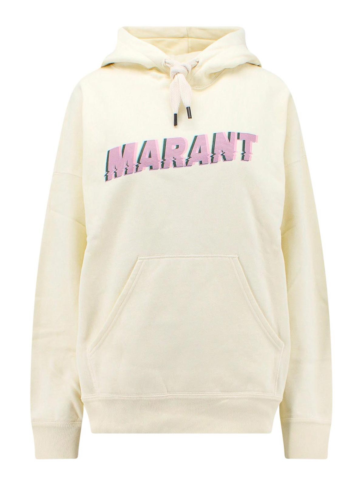 Isabel Marant Blend Sweatshirt With Frontal Printed Logo In White