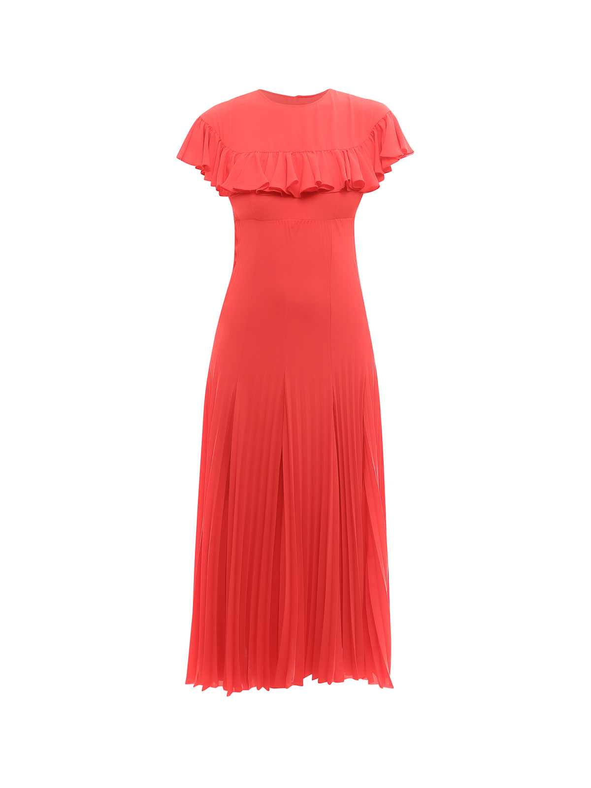 Shop Philosophy Di Lorenzo Serafini Rouche  Pleated Dress In Red