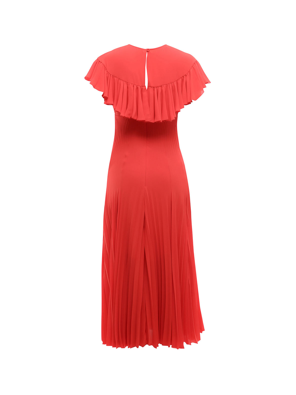 Shop Philosophy Di Lorenzo Serafini Rouche  Pleated Dress In Red