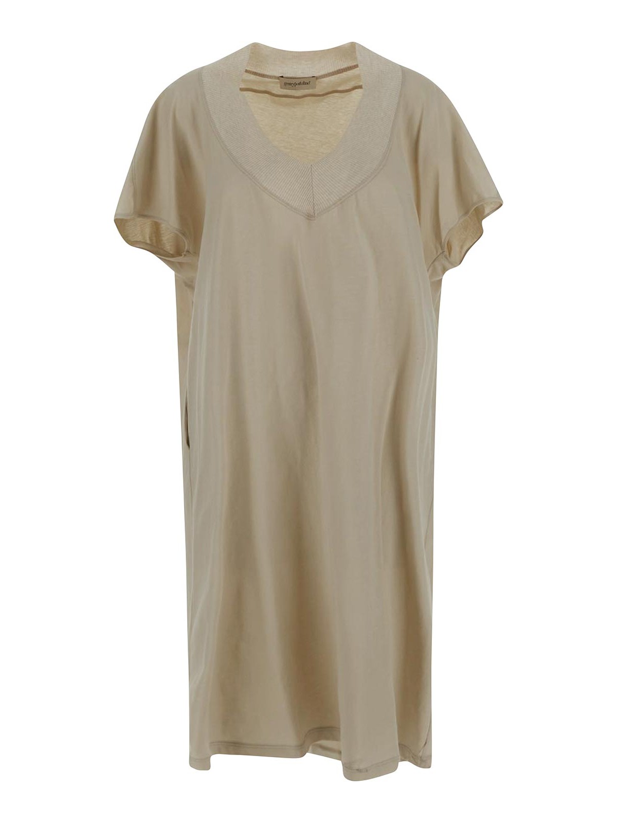 Shop Gentryportofino Cotton Dress In Grey