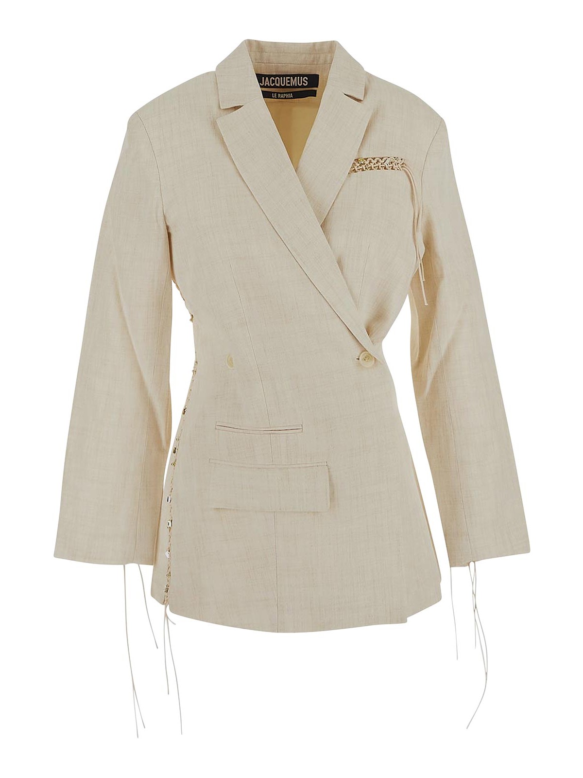 Jacquemus Double-breasted Jacket In White