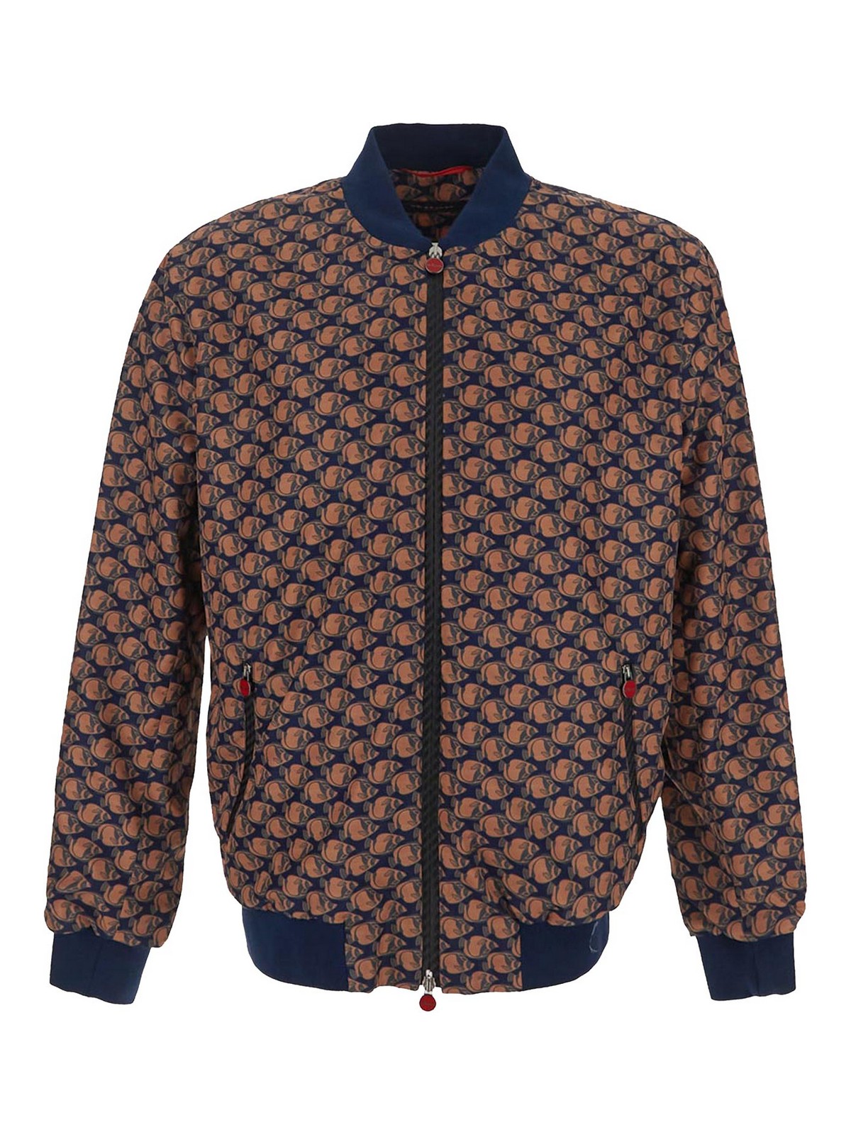 Kiton ボンバージャケット - オレンジ | UBLMSEAXB601039BLU