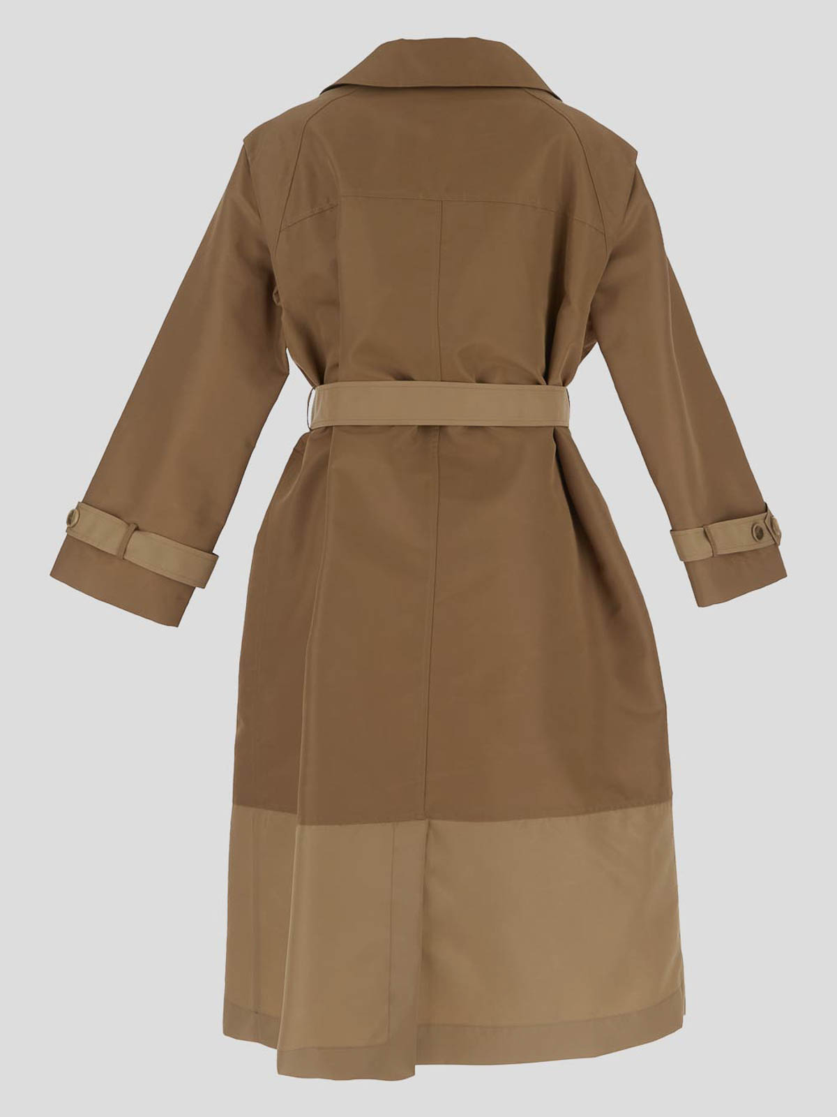 Shop Semicouture Trench Coat In Marrón Claro