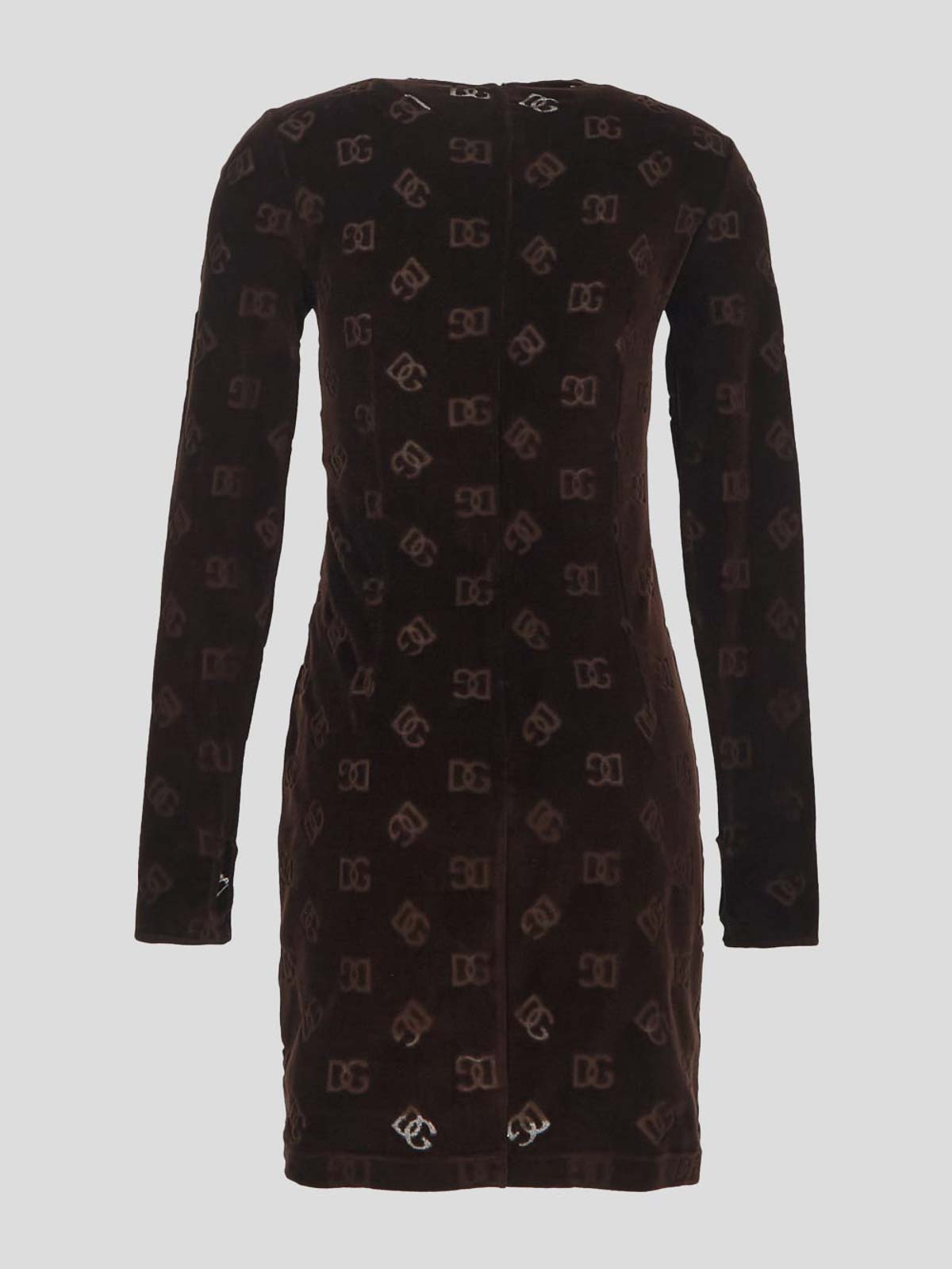 Shop Dolce & Gabbana Dress In Marrón Oscuro