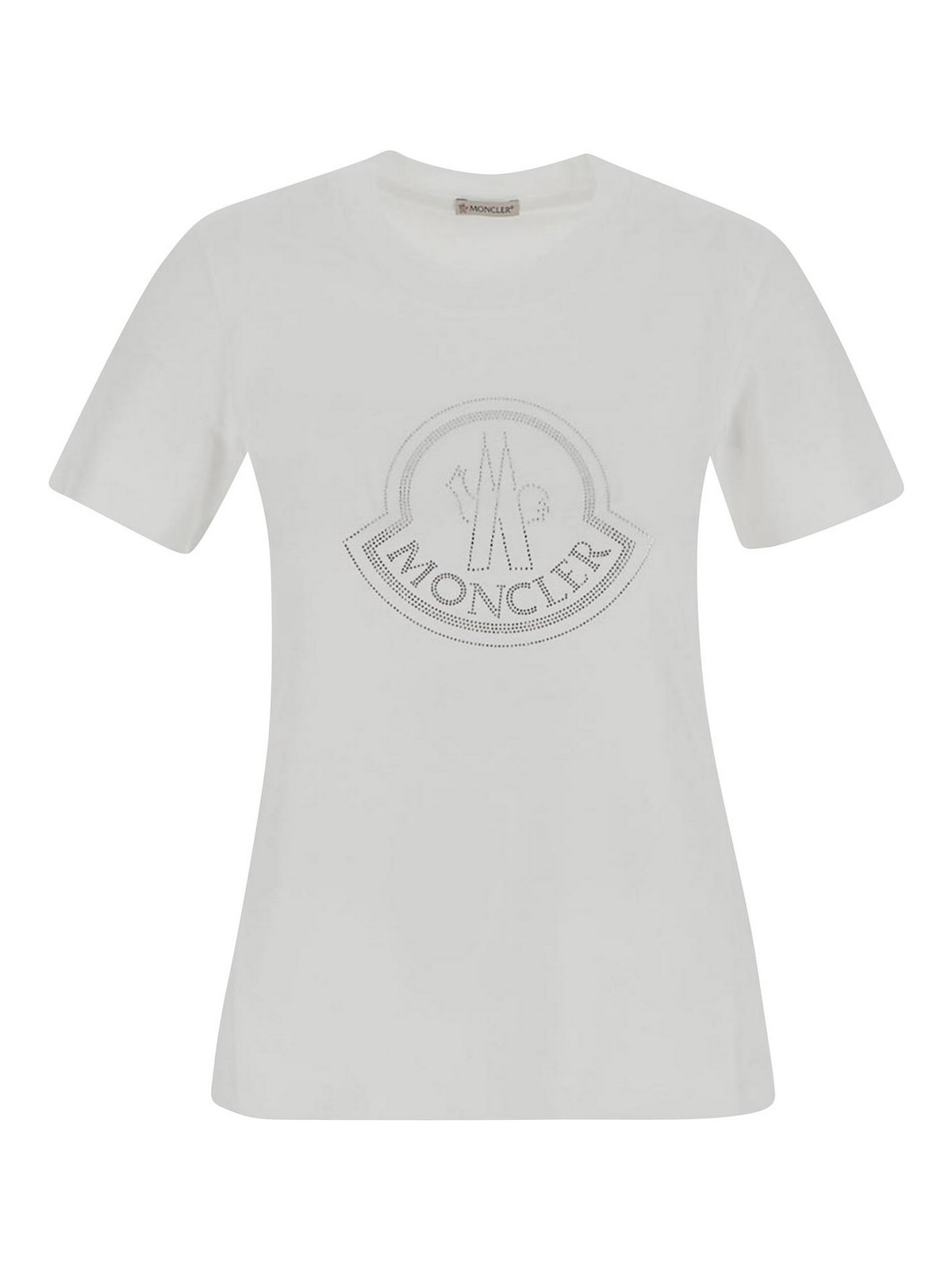 Moncler Logo Cotton White T-shirt In White