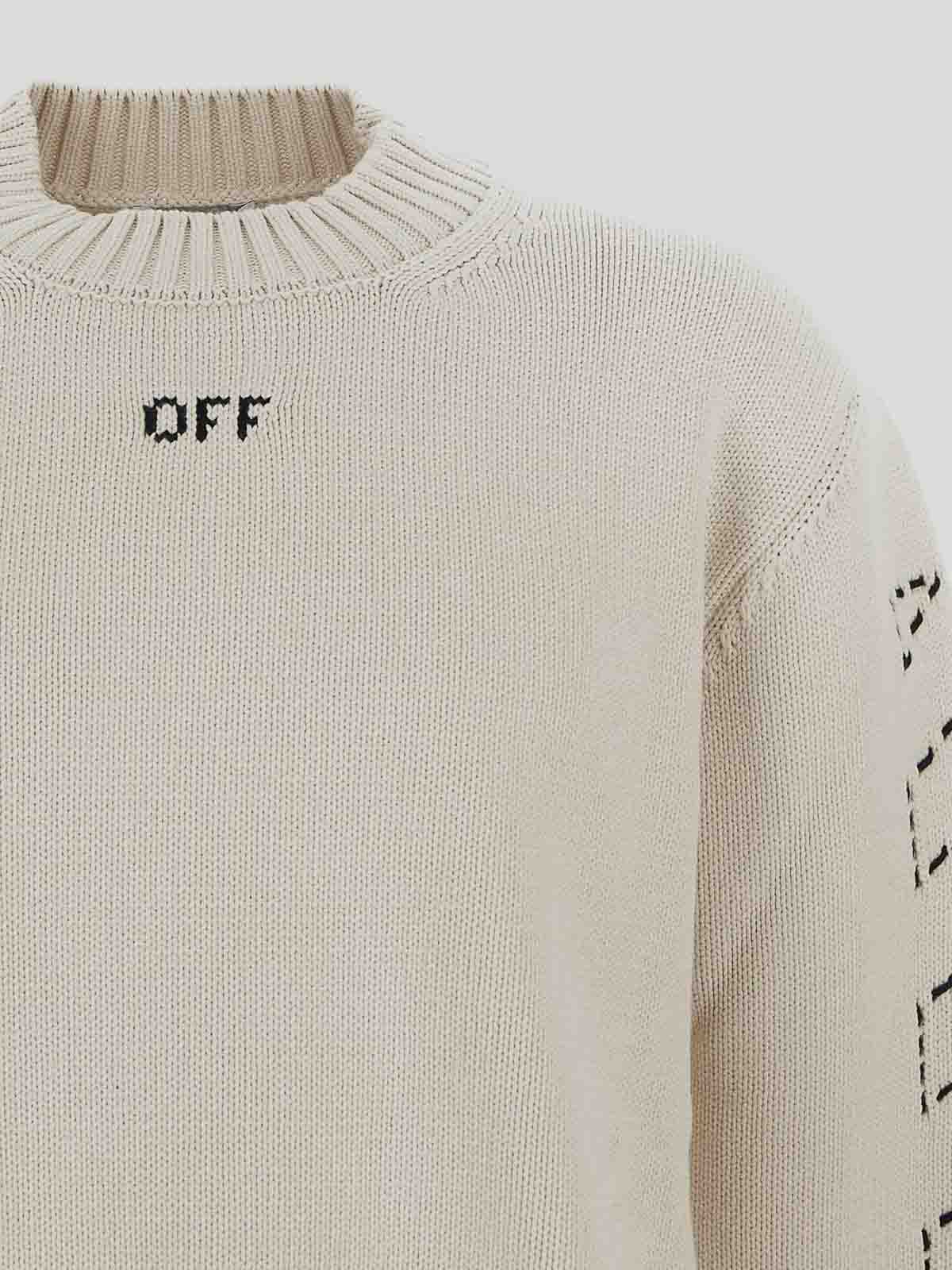 Shop Off-white Sweater In Beige