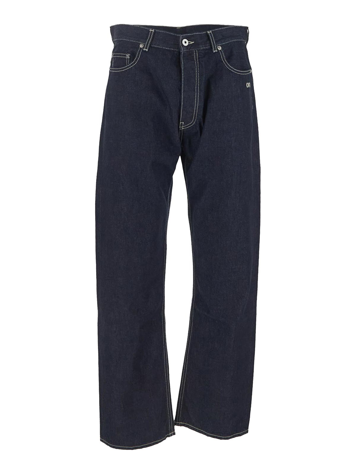 Shop Off-white Bootcut Jeans In Azul