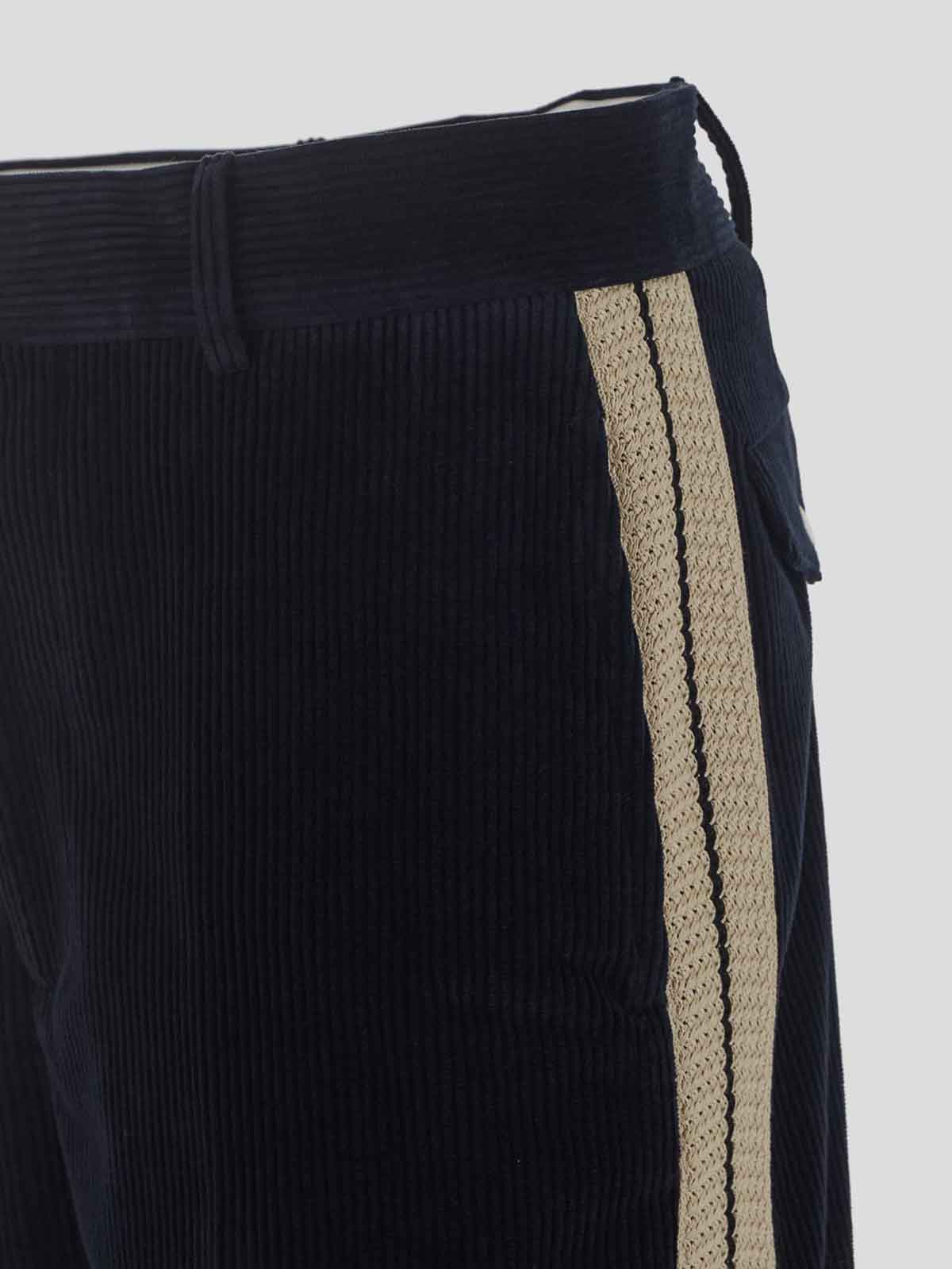 Shop Palm Angels Trousers In Dark Blue