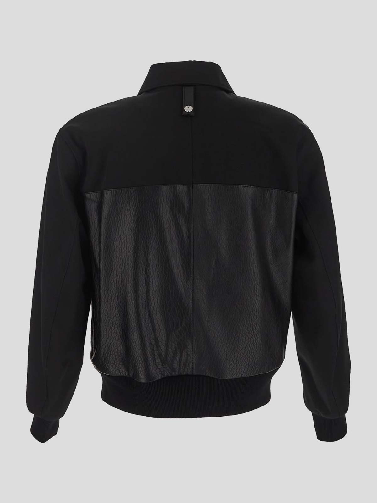 Shop Alexander Mcqueen Leather Bomber Jacket In Black