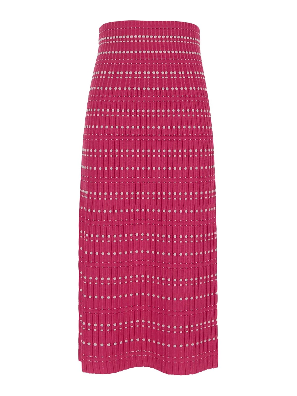 Alexander Mcqueen Knit Long Skirt In Rosado