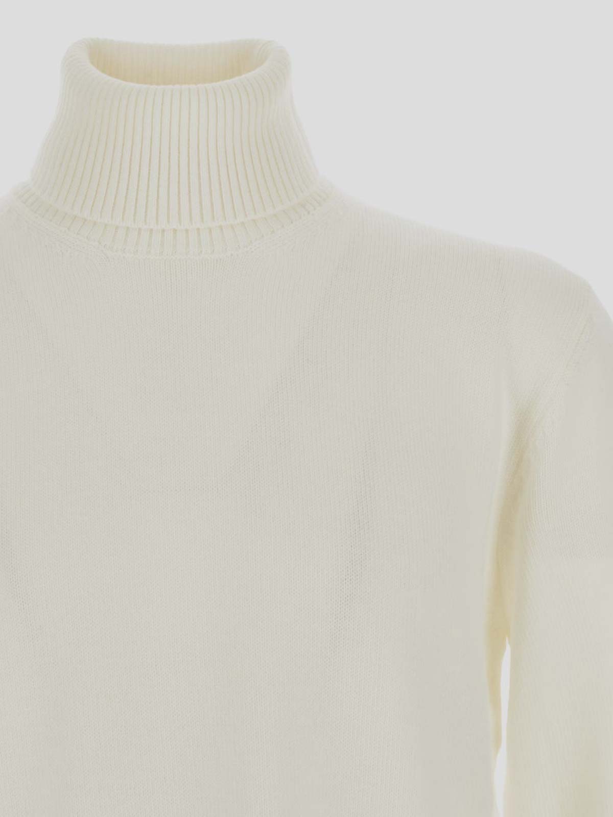 Shop Ballantyne Hight Necked Wool Pullover In White