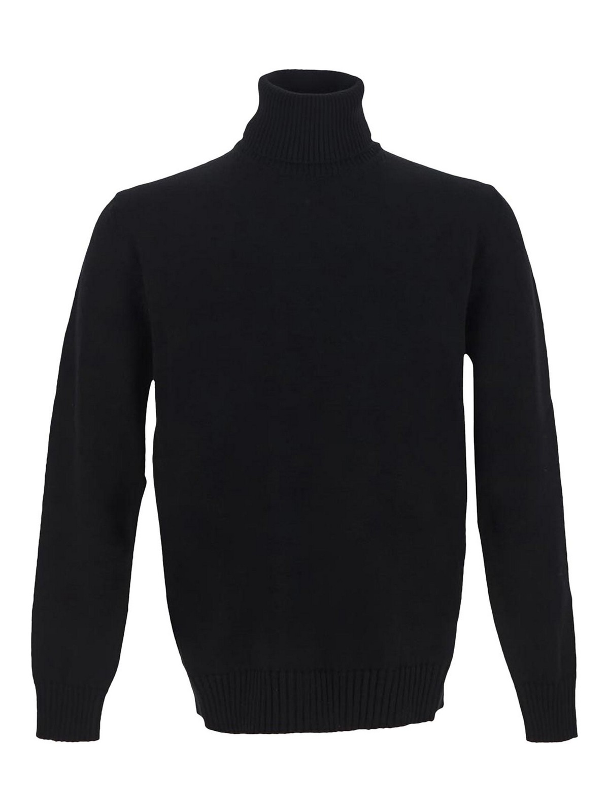 Ballantyne Roll-neck Wool Jumper In Black