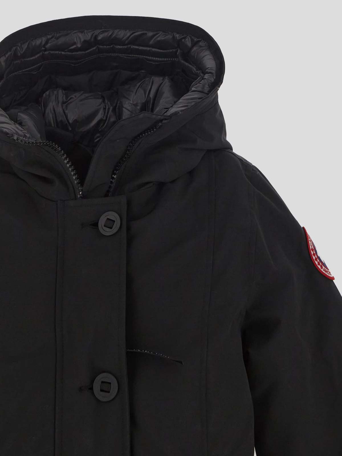 Shop Canada Goose Parka Jacket In Black