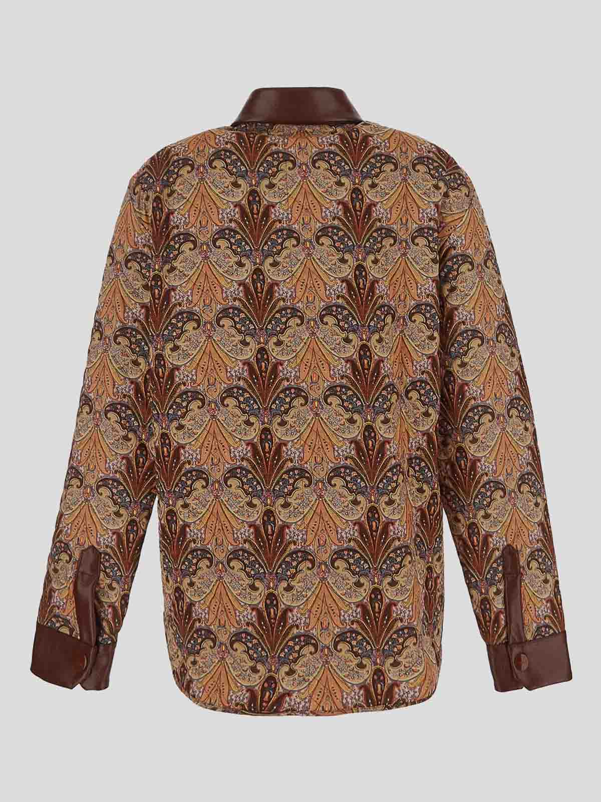 Shop Etro Quilted Jacket In Marrón