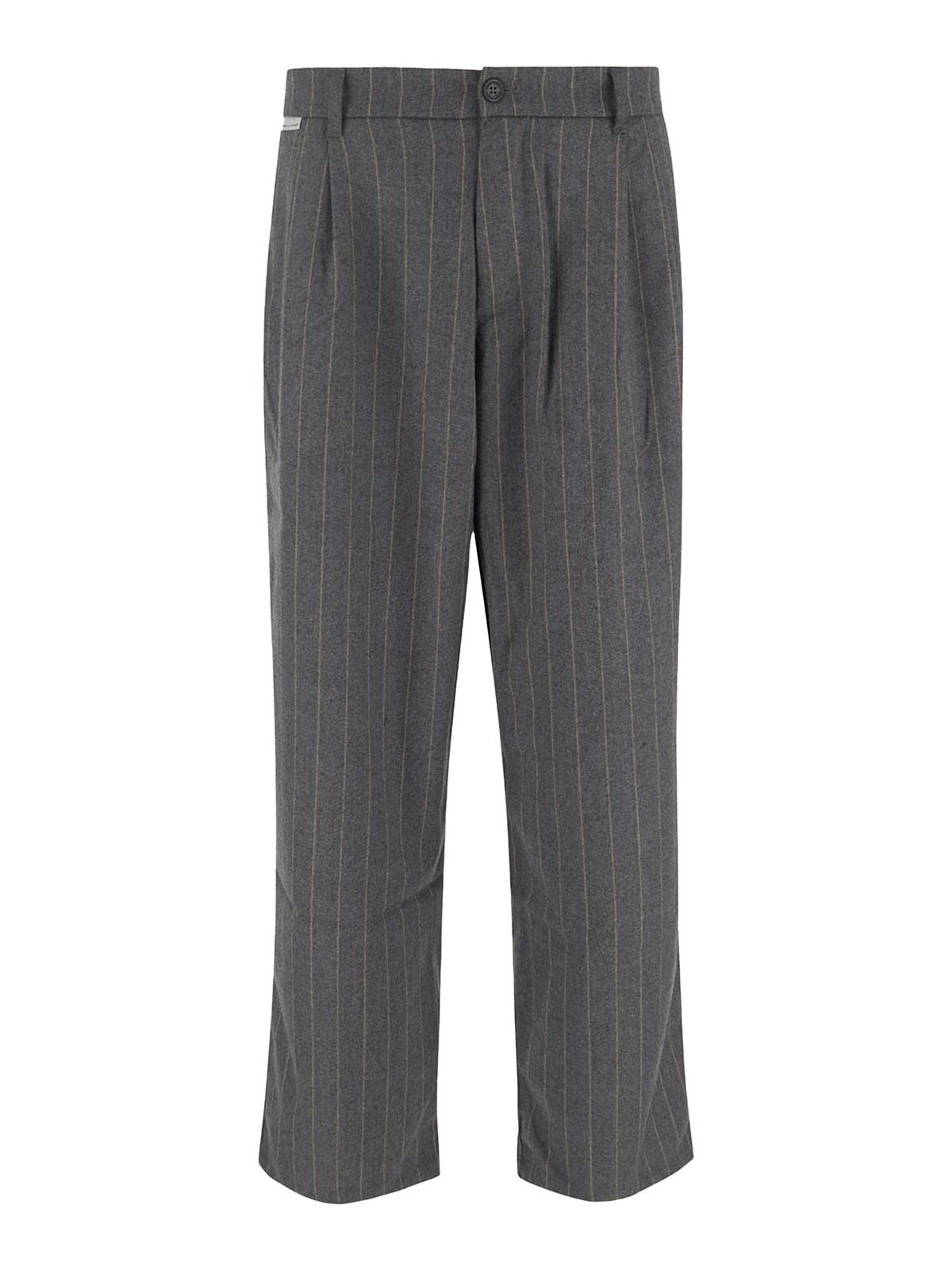 Family First Milano Trousers Family First New Tube Classic In Wool Blend In Grey
