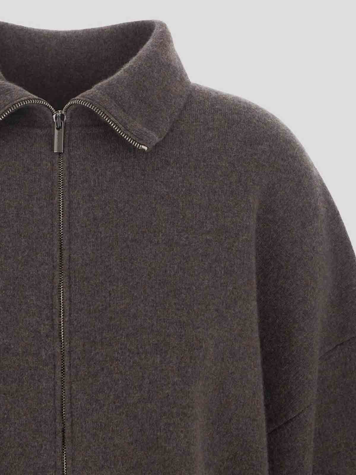 Shop Gentryportofino Cashmere Zipped Jacket In Grey
