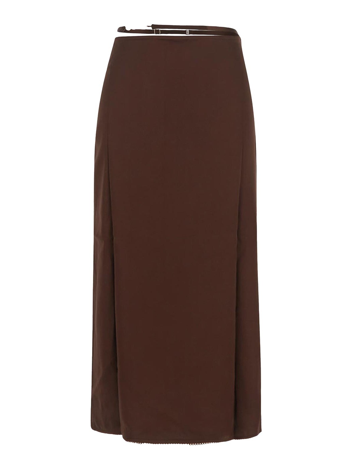 Jacquemus Midi Skirt In Dark Brown
