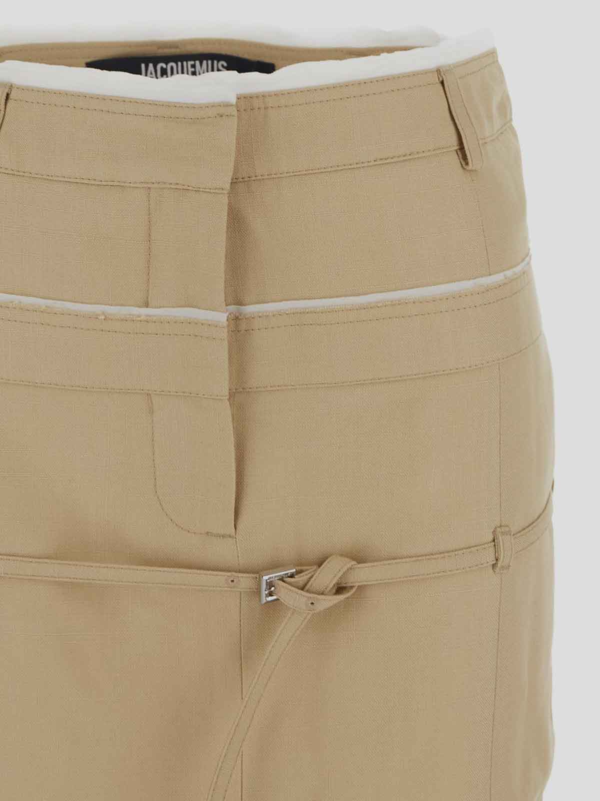 Jupe Midi Wallis Beige Taille 12 – Coupe A, Lin Et Viscose