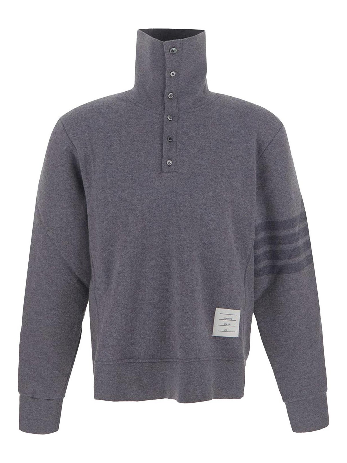 Thom Browne Wool Pullover In Gris Claro