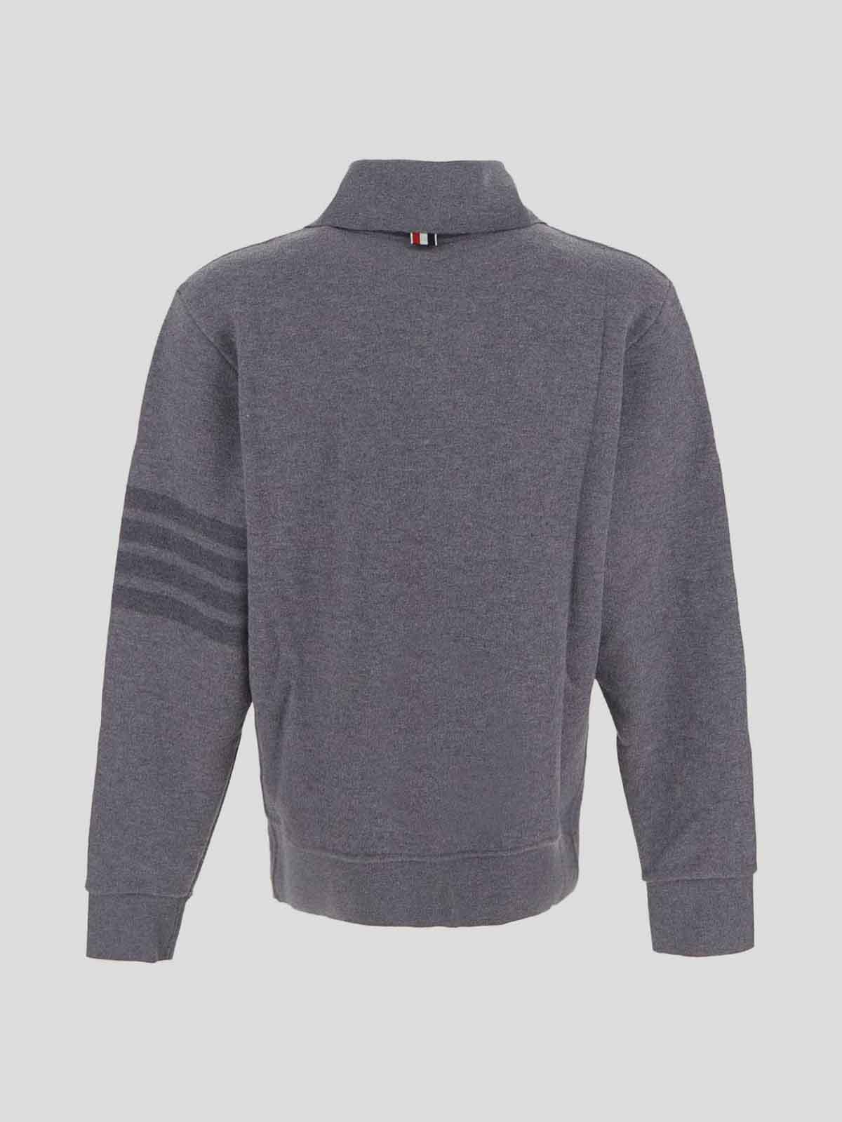 Shop Thom Browne Wool Pullover In Gris Claro