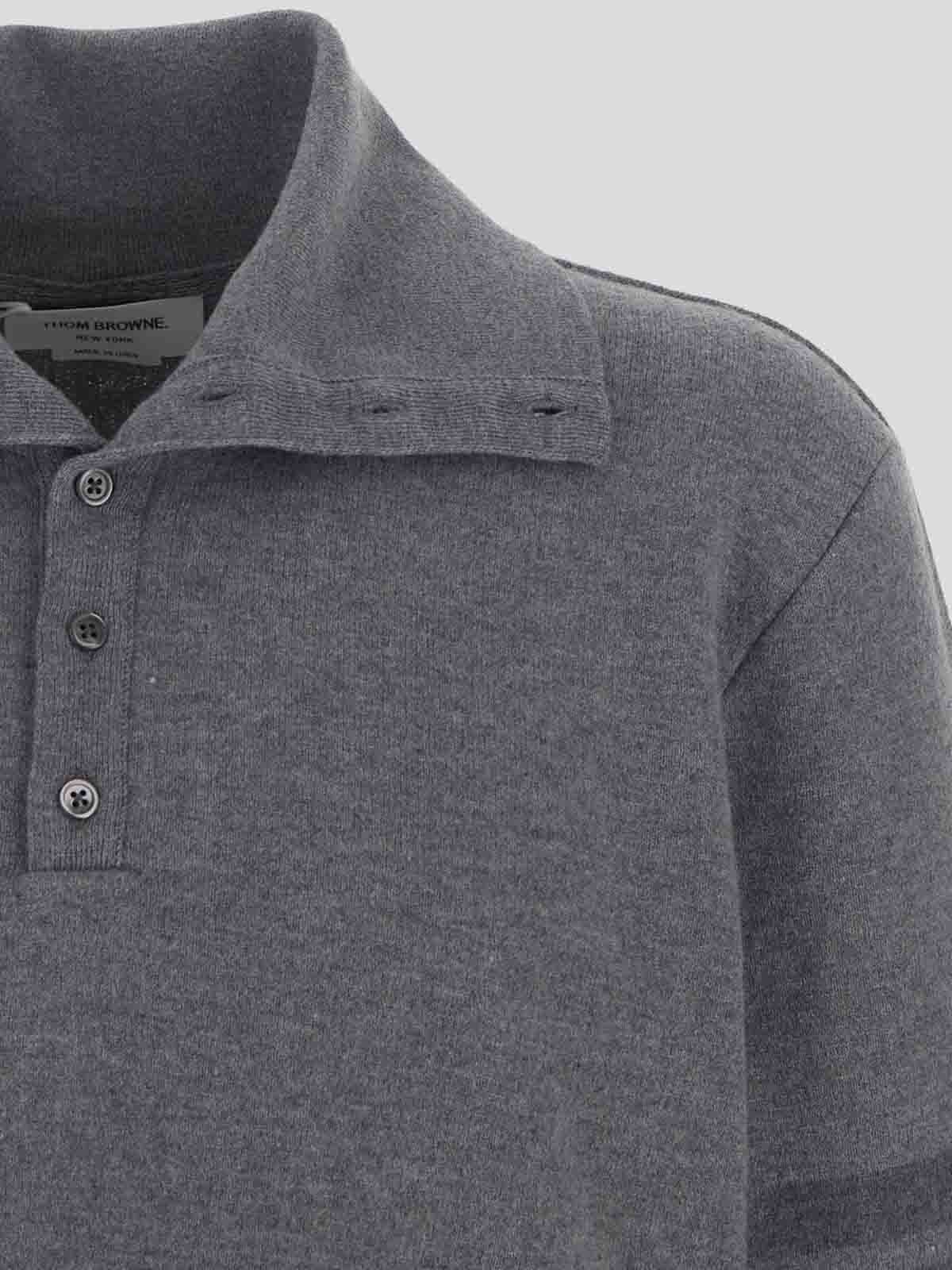 Shop Thom Browne Wool Pullover In Gris Claro