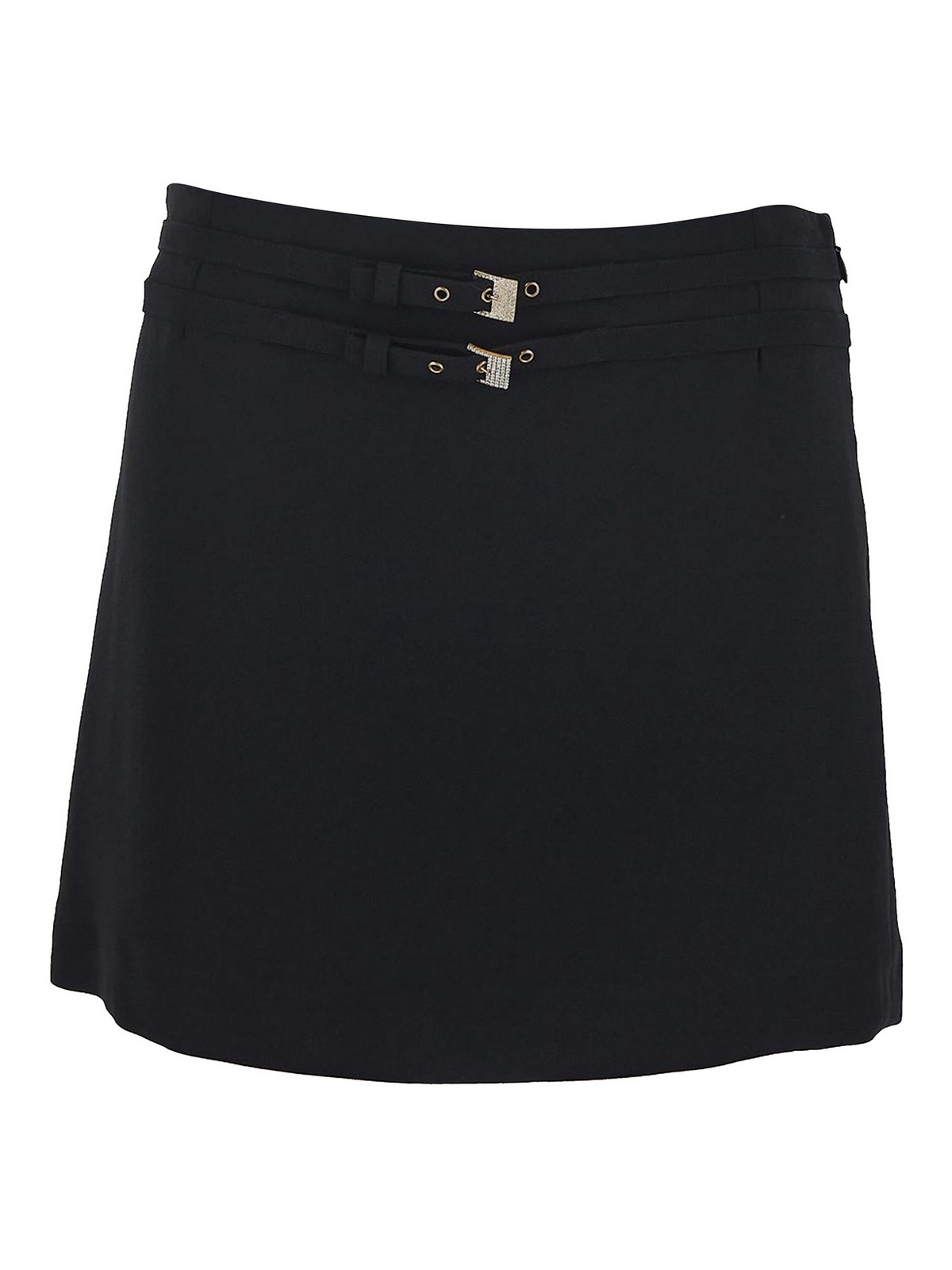 ミニスカート Blumarine FW25 Blumarine Skirts Black (A522G248A N0990) Blumarine Black Jersey Mini Skirt — SLOW WAVES