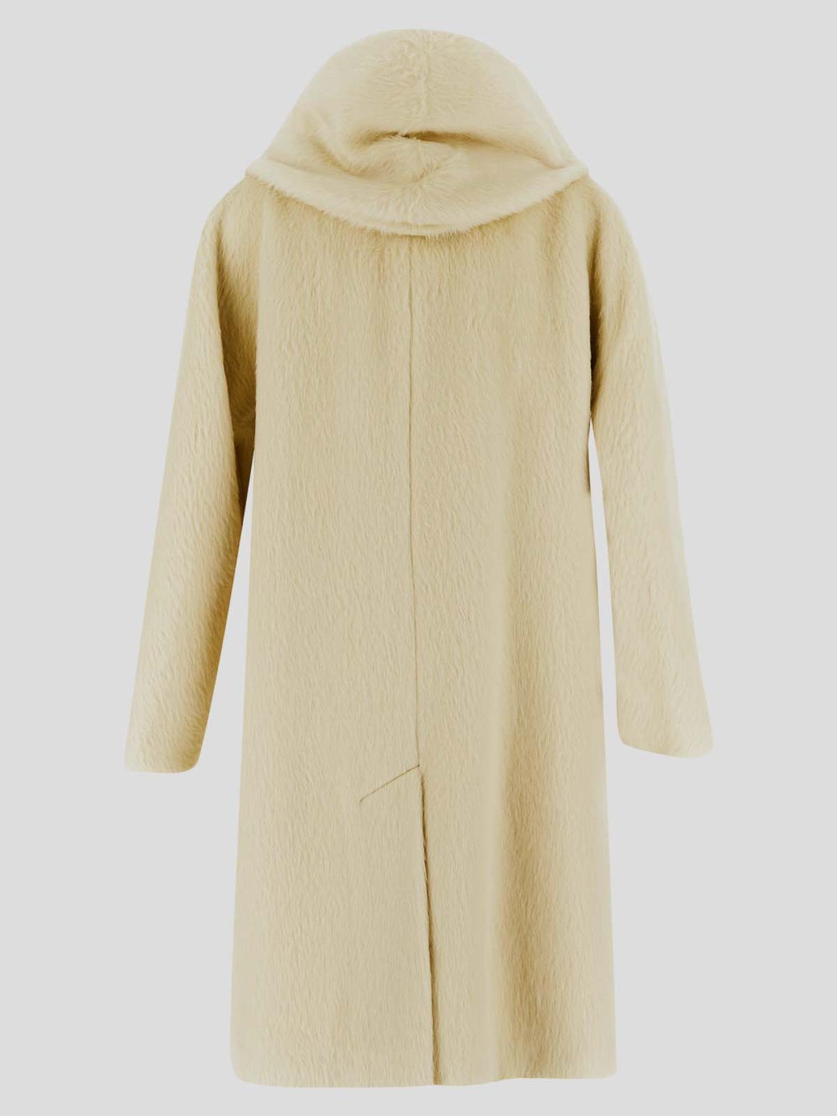 Shop Hevo Hooded Coat In Blanco