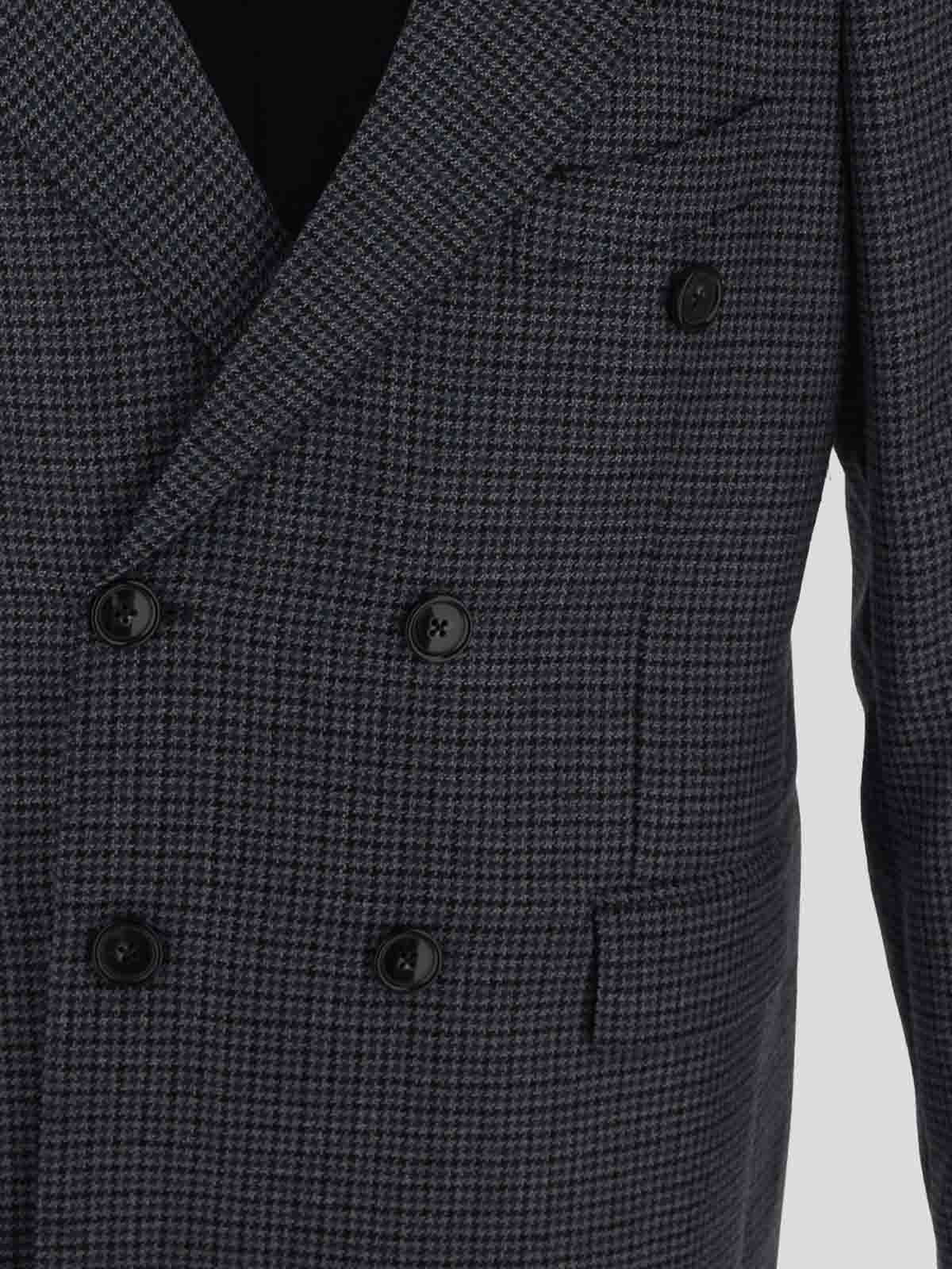 Shop Pt Torino Double-breasted Coat In Azul