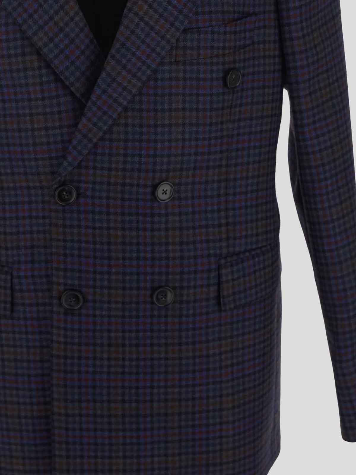 Shop Pt Torino Double-breasted Coat In Blue