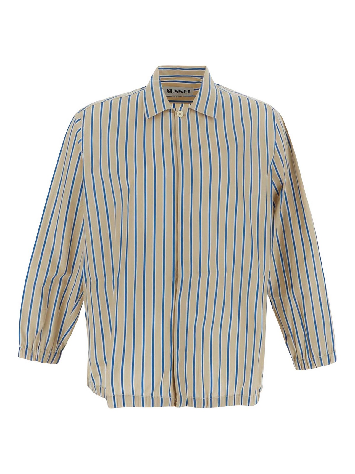 SUNNEI “WOVEN BAND OVER SHIRT” サックスシャツ - メンズ