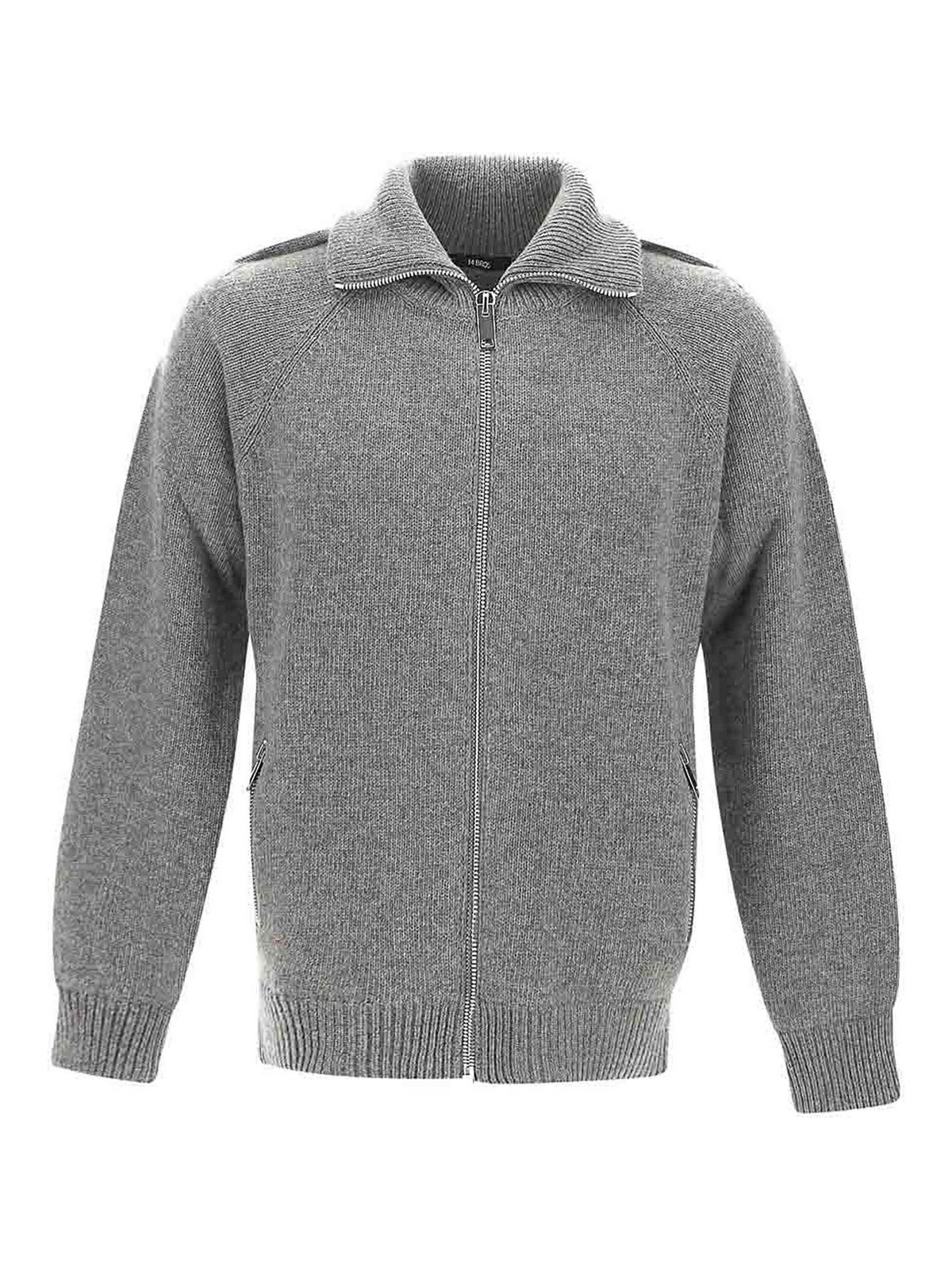14bros Sweatshirt In Grey