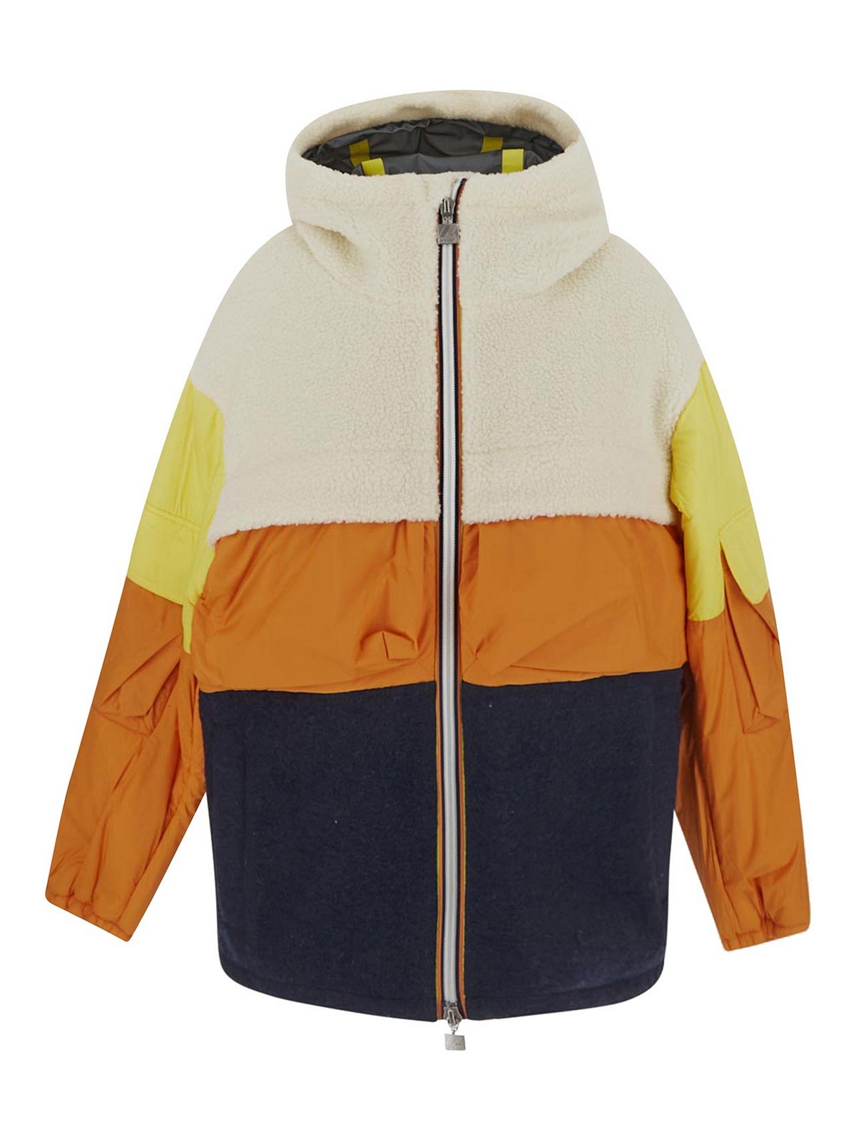 Shop K-way Jacket With Sherpa In Multicolour