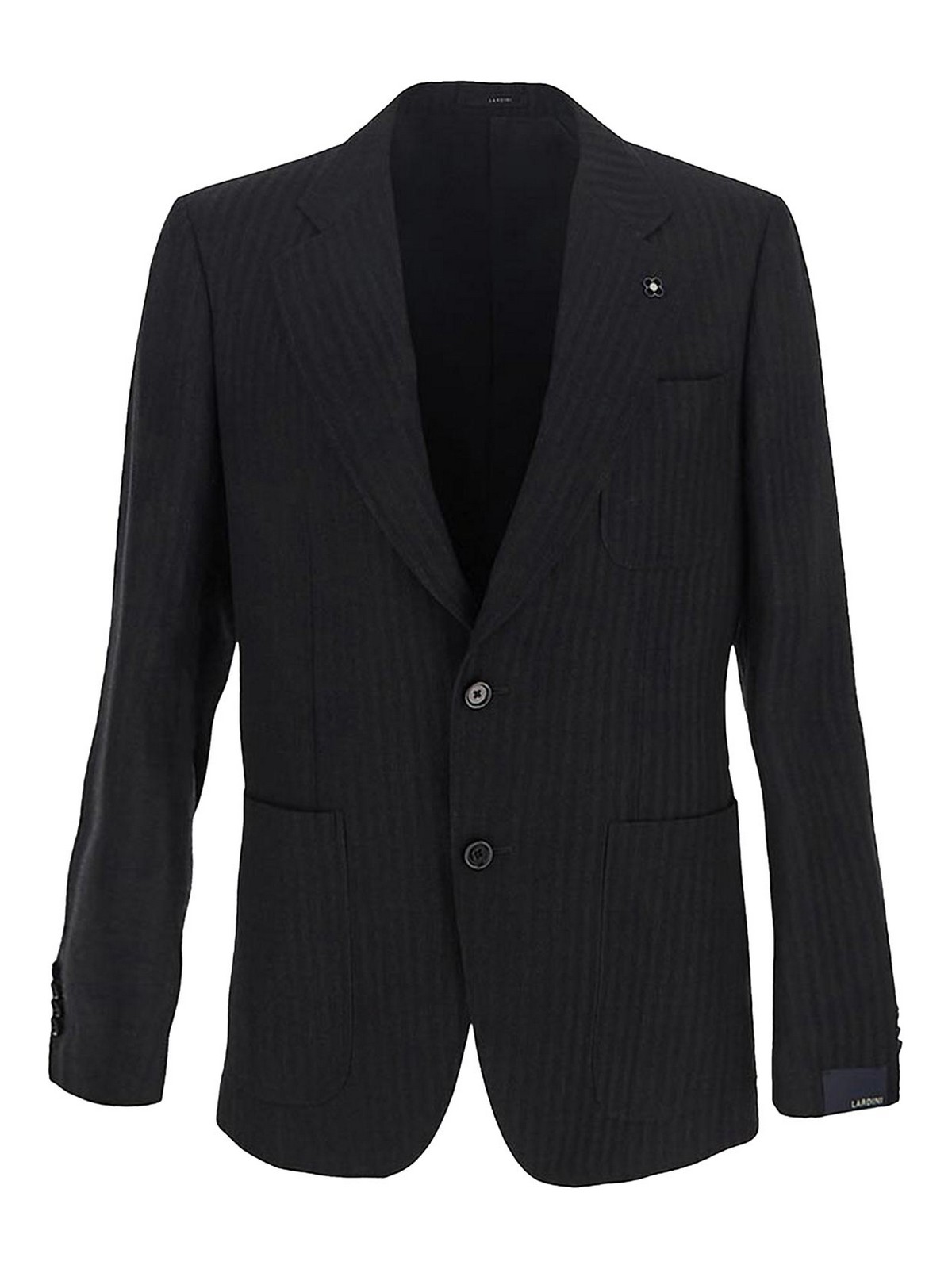 Lardini Wool Formal Suit In Grey