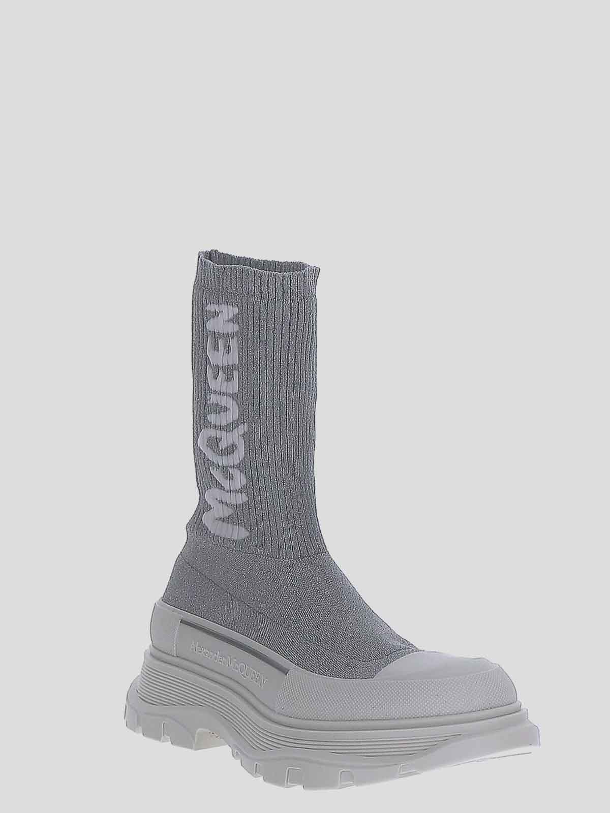 Shop Alexander Mcqueen Sock Boots In Black