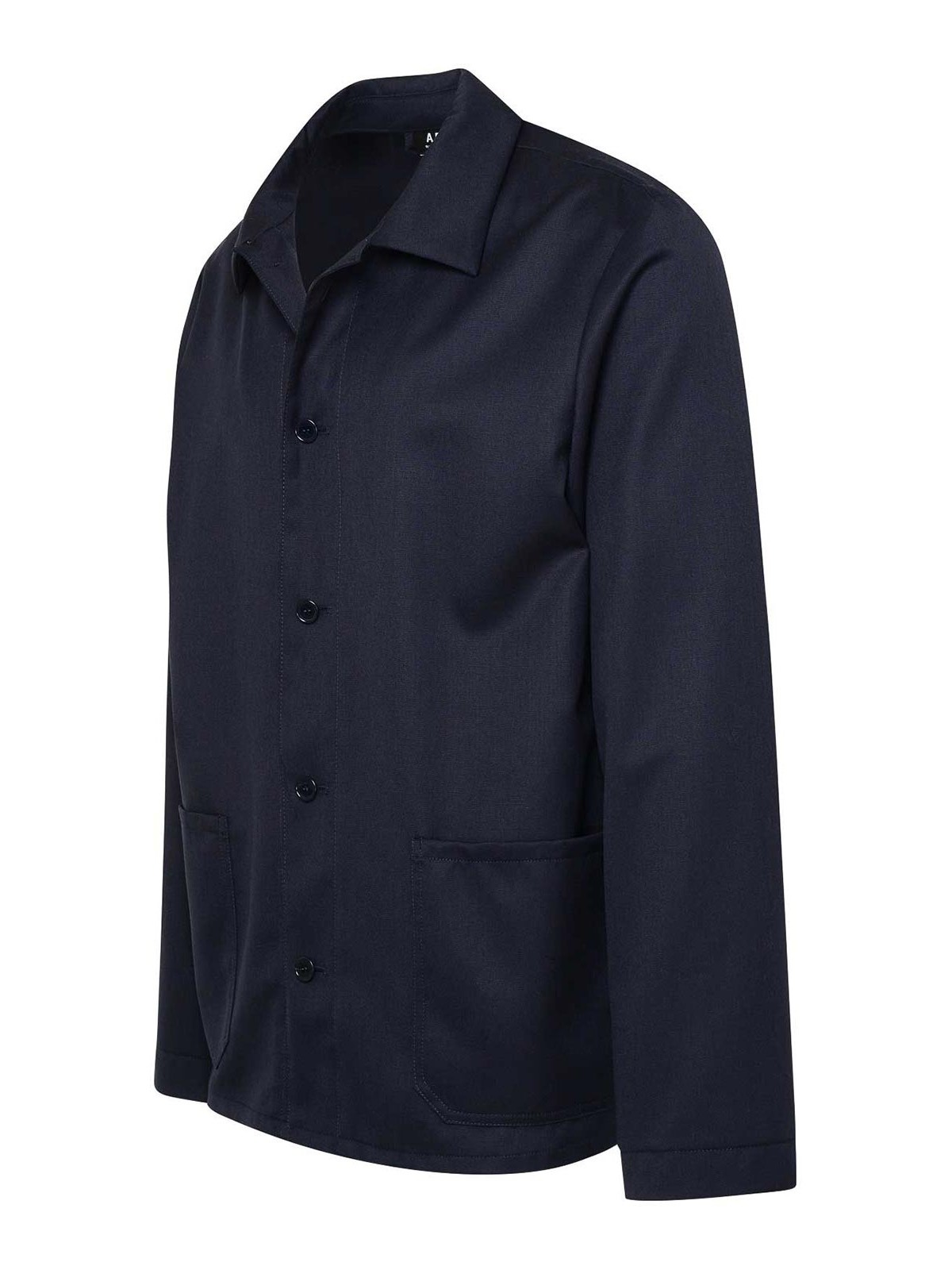 Shop Apc Wool Jacket In Azul Oscuro