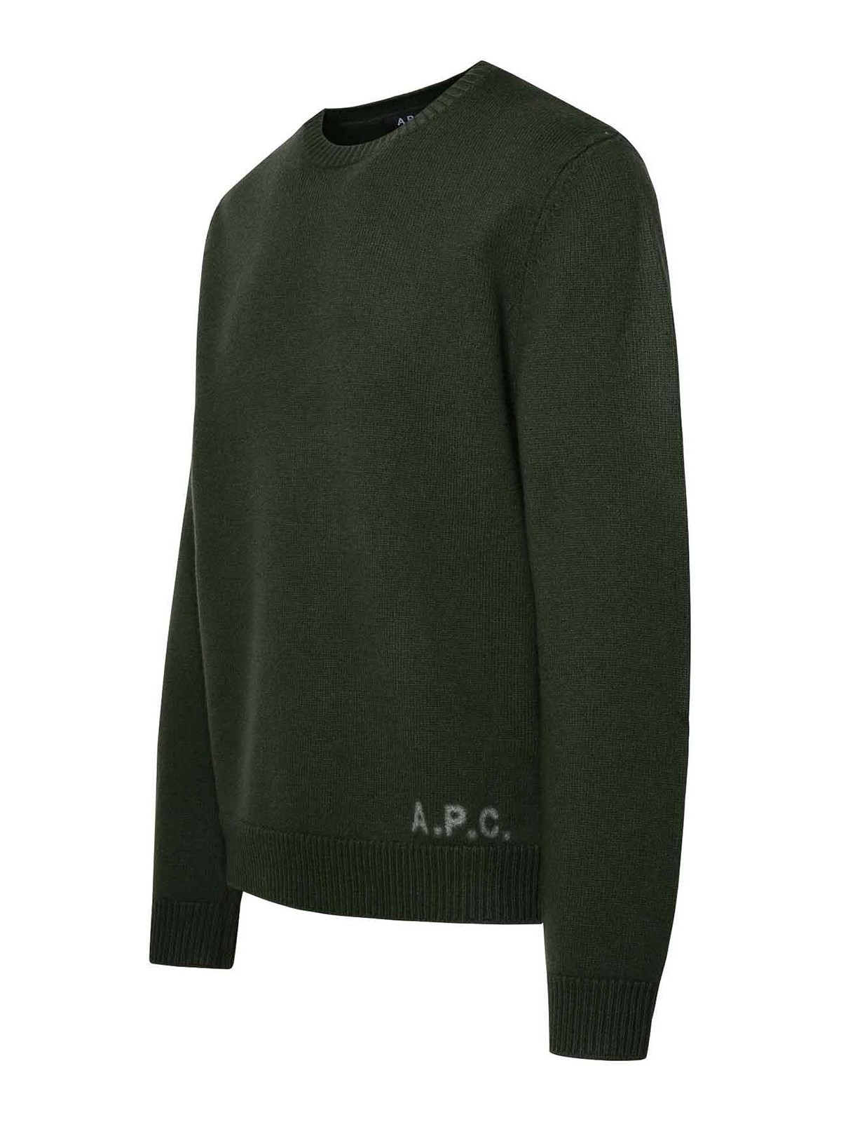 Shop Apc Wool Pullover In Green