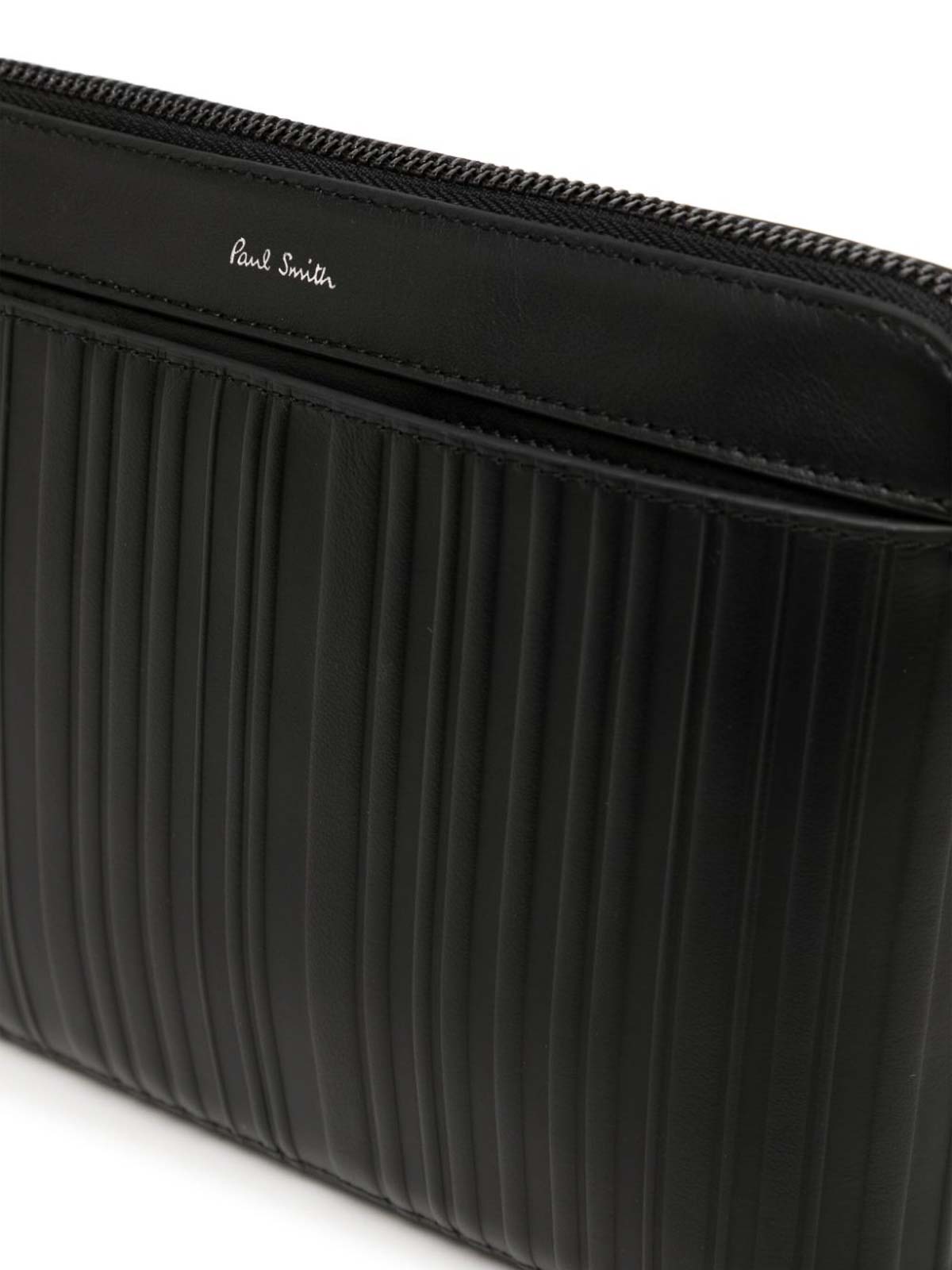 Paul Smith Stripe Detailed Foldover Belt Bag in Black for Men