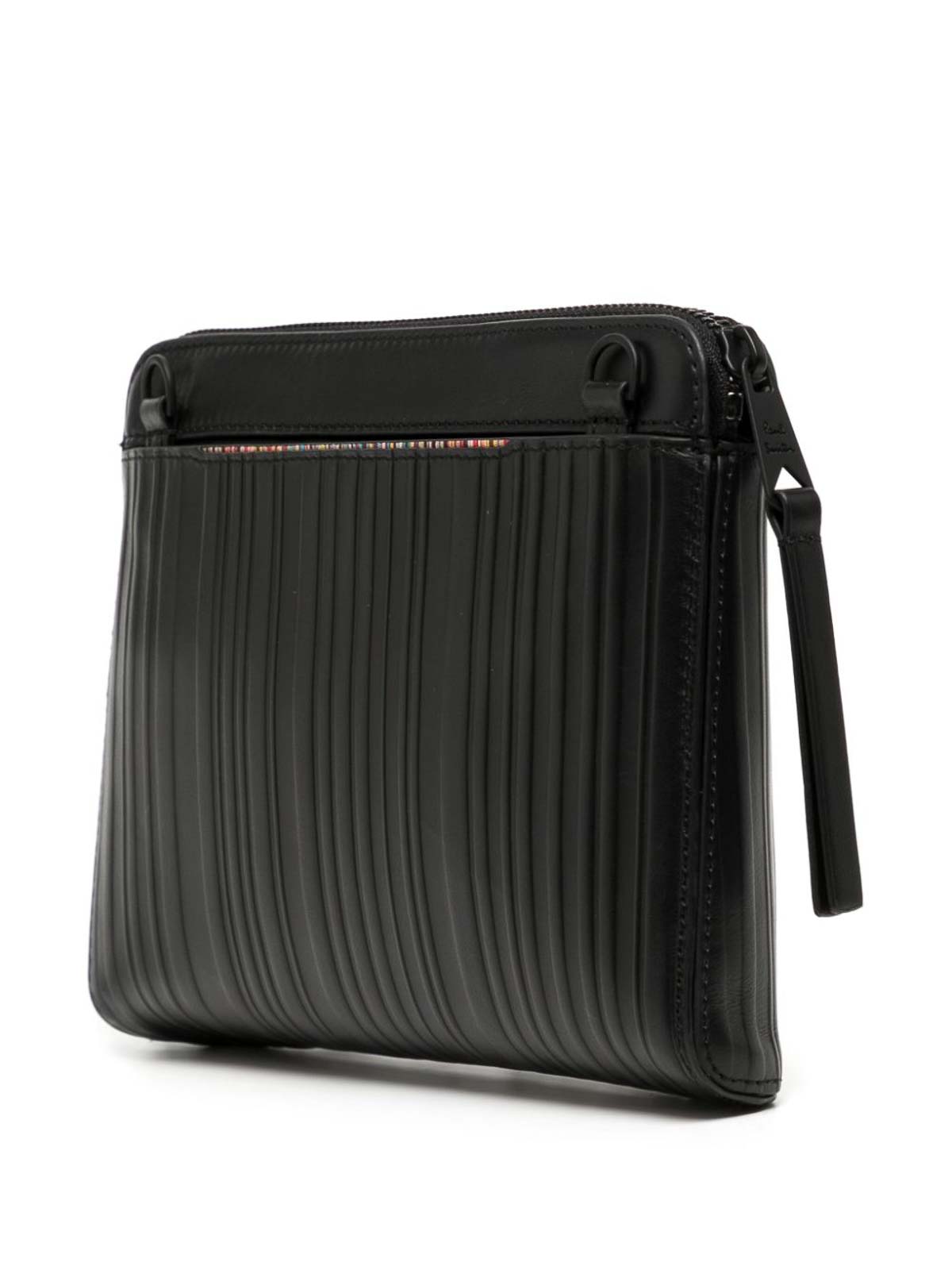 Paul Smith Stripe Detailed Foldover Belt Bag in Black for Men